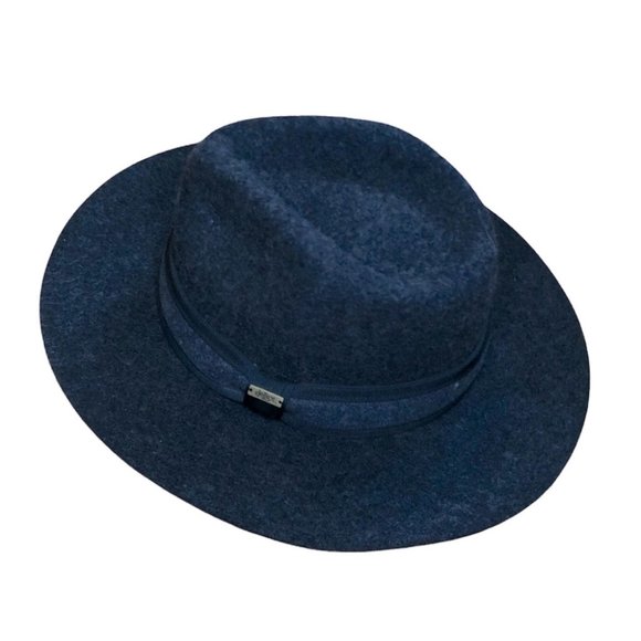 Wool Gray Womens Fedora Brimmed Hat - Picture 1 of 10